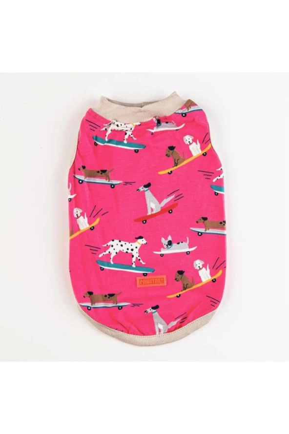 Pawstar Köpek T-Shirt Skate Dogs Large Sırt33cm Göğüs46cm Boyun30cm - 3