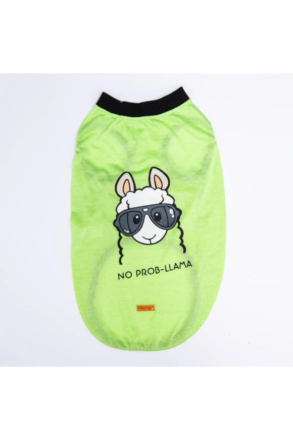 Pawstar Köpek T-Shirt Yeşil No Prob-Lama Büyük 7XLarge Sırt76cm Göğüs92cm Boyun59cm - 2