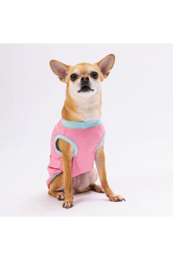 Pawstar Kedi ve KÜÇÜK Köpek T-Shirt Pink Aloha L Sırt33cm Göğüs46cm Boyun30cm - 3