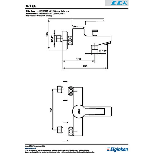 E.C.A Delta Banyo Bataryası 102102346 Eca 8693261121861 - 2