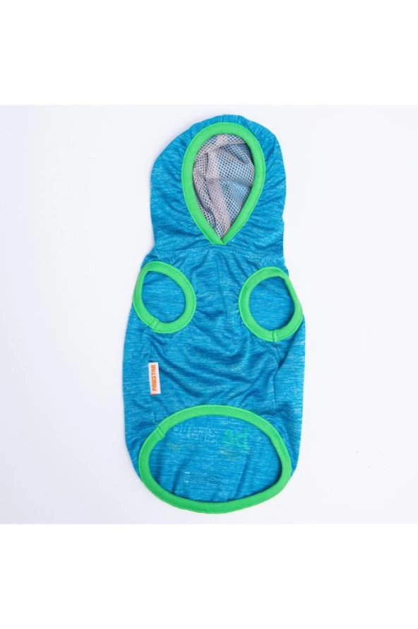 Pawstar Kedi ve KÜÇÜK Köpek T-Shirt Blue Style Hooded Kapşonlu L Sırt33cm Göğüs46cm Boyun30cm - 2
