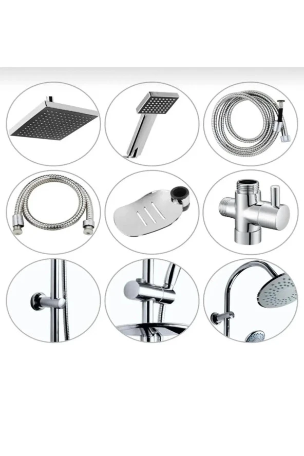 KARE YAĞMURLAMA ROBOT DUŞ SETİ PRİNÇ YÖNLENDİRİCİLİ - 4