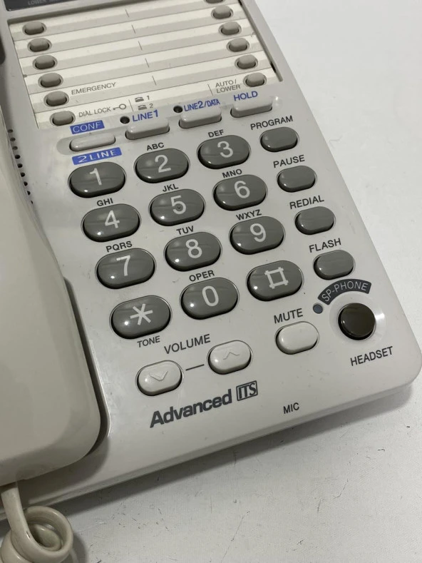 Panasonic KX-TS208W Çift Hatlı Kablolu Masa Telefonu (Kutusuz) - 5