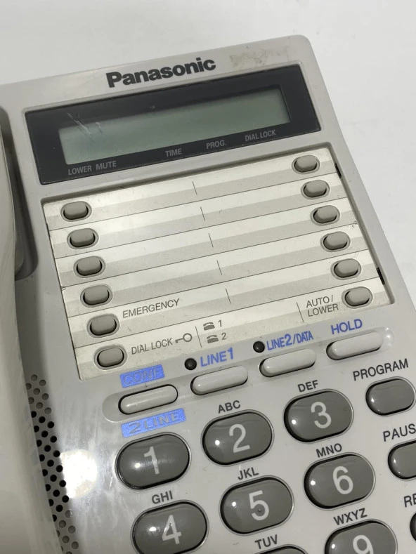 Panasonic KX-TS208W Çift Hatlı Kablolu Masa Telefonu (Kutusuz) - 6