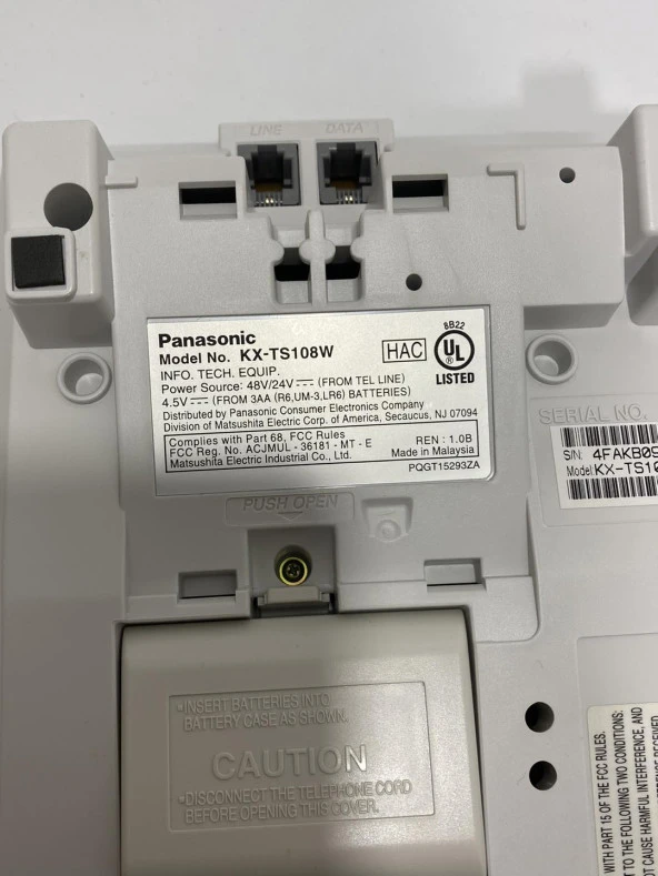 Panasonic KX-TS108W Kablolu Masa Telefonu (Kutusuz) - 10