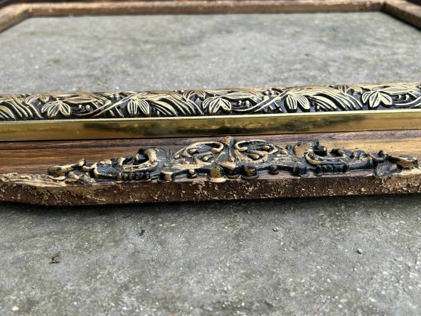 Dekoratif İşlemeli Ahşap Çerçeve 95x75cm 011 - Resim 3