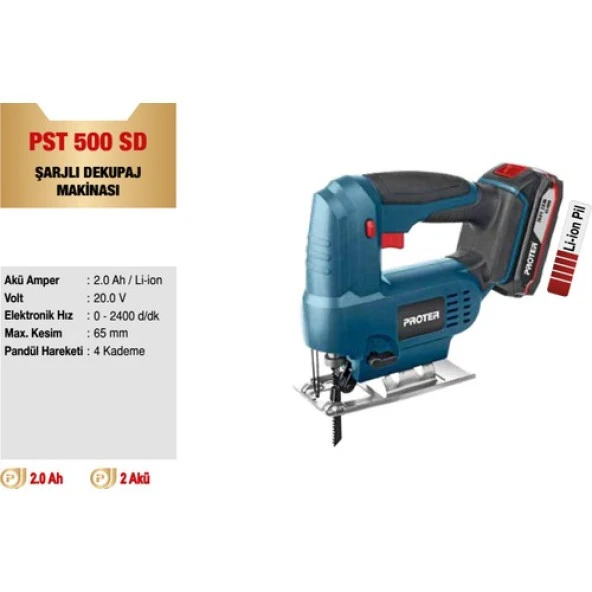PST 500 SD 2.0 Lİ-ON ŞARJLI DEKUPAJ MAKİNASI  PROTER - 2