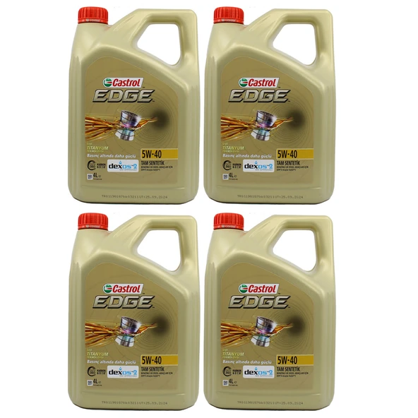 Castrol Edge 5W-40 4 Lt Tam Sentetik Motor Yağı (4 Adet)