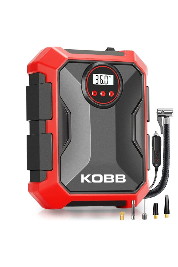 Kobb Kb200 12volt 150 Psı Ayarlanabilir Dijital Basınç Göstergeli Hava Lastik Şişirme Pompası ürün görseli