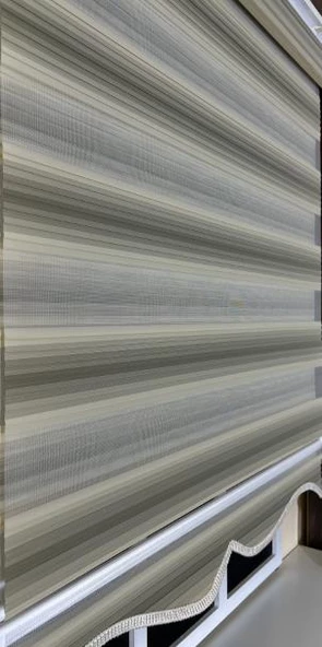 Zebra Stor Plise Krem Renk Geçişli Etek Dilimli ST129  Krem 60 x 200 - 4