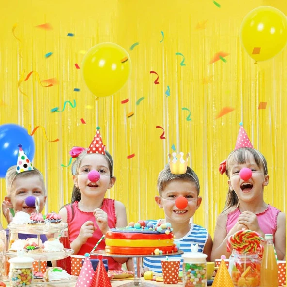 Makaron Sarı Arka Fon Süs 100x200 cm - Resim 2