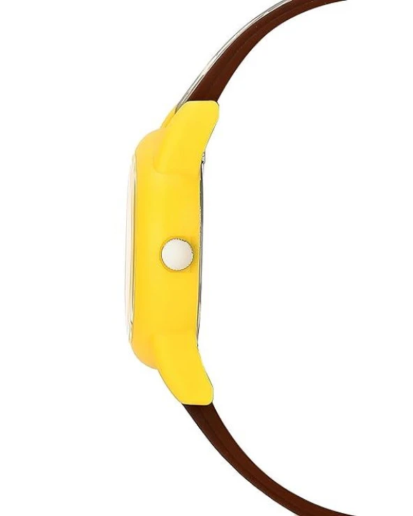 Q&Q V22A-019VY KAHVERENGİ SİLİKON KORDON RAKAMLI ÇOCUK KOL SAATİ - 3