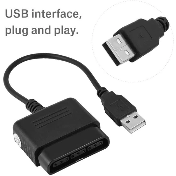 USB to PS2 PS3 PC Bilgisayar Oyun Kolu Çevirici Dönüştürücü 5023 - Resim 4