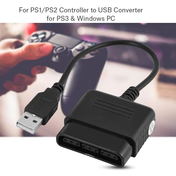 USB to PS2 PS3 PC Bilgisayar Oyun Kolu Çevirici Dönüştürücü 5023 - Resim 6