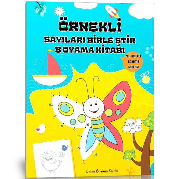 Noktalı Sayıları Birleştir ve BOYA Kitabı (Örneklidir.) ürün görseli 1