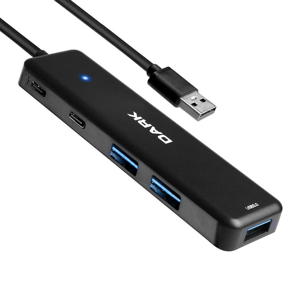 DARK Connect Master X5C USB3.2 Gen 1 Type-A to 3 Port USB-A-1 Port Type-C 2.0-1X Type-C Charge DK-AC