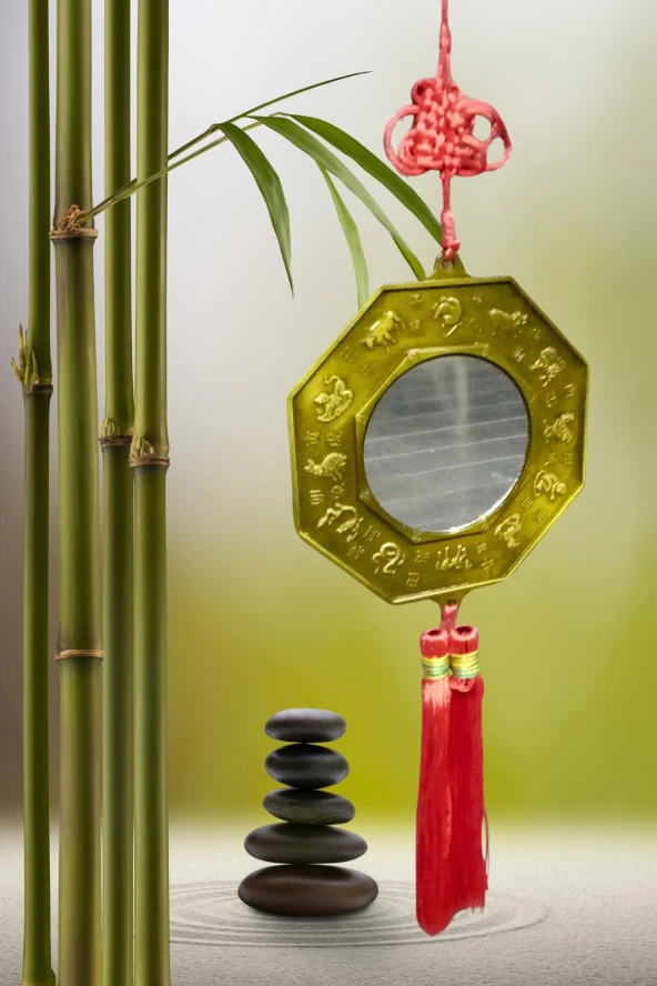 Çin Feng Shui Bagua Ayna 12x40 cm - Resim 6