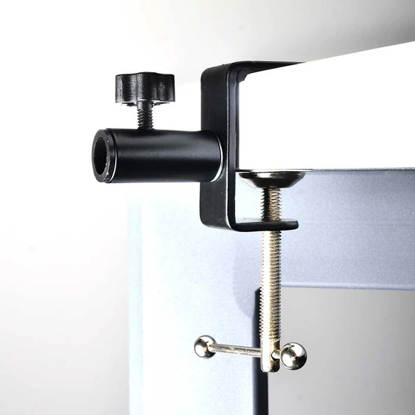 Teleskopik Masaüstü Tablet Telefon Tutucu Seviyeli Kıskaçlı 03 - 12