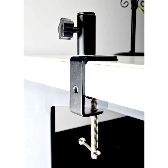 Teleskopik Masaüstü Tablet Telefon Tutucu Seviyeli Kıskaçlı 03 - 7