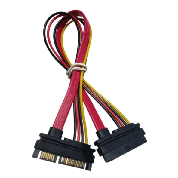 Sata Power Uzatma Kablosu 15+7 Pin Erkek-Dişi 30 cm 4617 ürün görseli