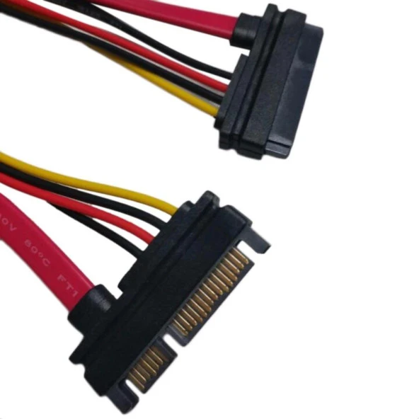 Sata Power Uzatma Kablosu 15+7 Pin Erkek-Dişi 30 cm 4617 - Resim 2