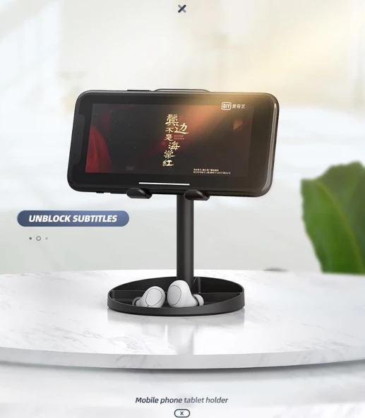 Vendas Masa Üstü Oynar Başlıklı Aynalı Telefon Tablet Tutucu - 9