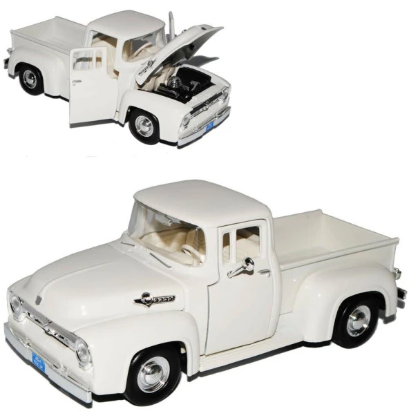 MotorMax 1956 Ford F-100 Pickup 1:24 Beyaz Model Araba