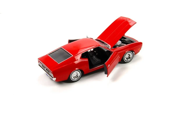 MotorMax 1971 Ford Mustang Sportsroof 1/24 Kırmızı Model Araba - Resim 4