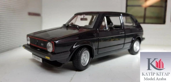 Burago 1979 Volkswagen Golf Mk1 GTI 1:24 Siyah Model Araba