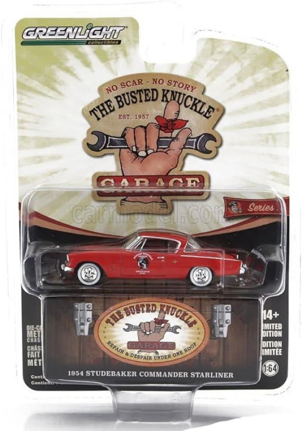 Greenlight The Busted Knuckle Garage 1954 Studebaker Commander Starliner 1/64 Model Araba