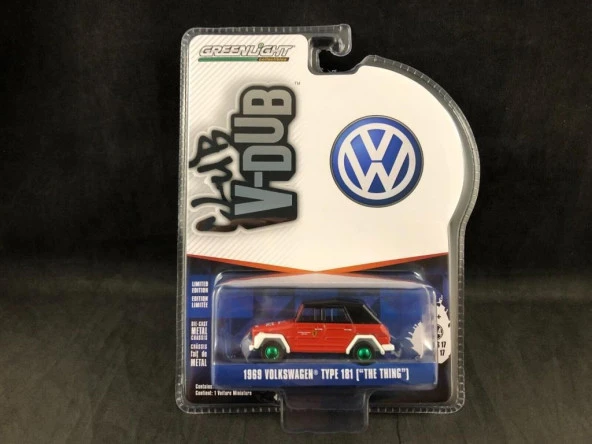 Greenlight V-DUB 1969 Volkswagen Type 181 ("The Thinge") 1/64 Model Araba