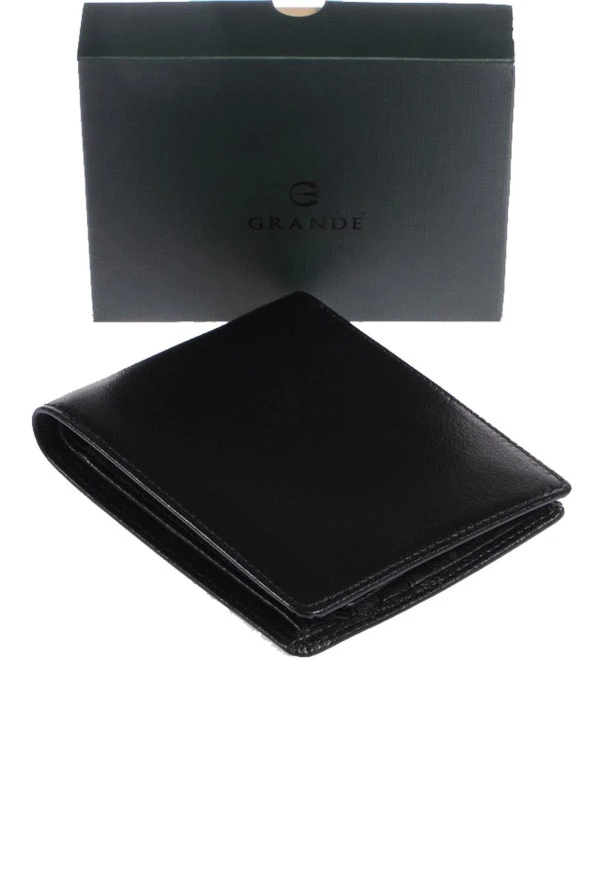 Grande Hakiki Deri Erkek Cüzdan Siyah 1508 ürün görseli 1