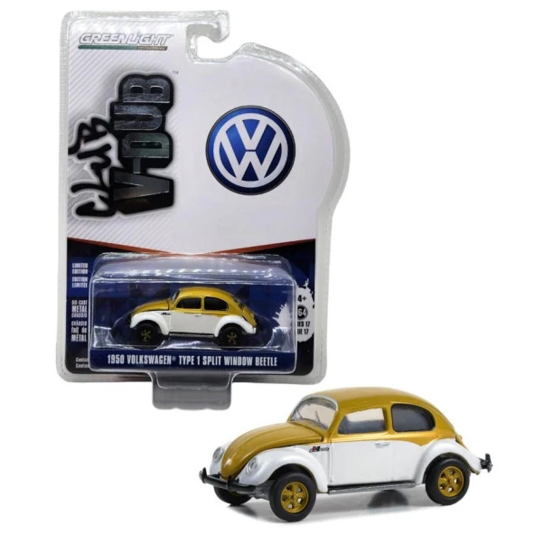 Greenlight V-DUB 1950 Volkswagen Type 1 Split Windows Beetle 1/64 Model Araba ürün görseli 1