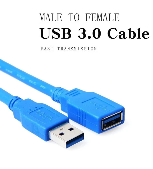 USB 3.0 Dişi Erkek Uzatma Uzatıcı Ara Bağlantı Kablosu 1 Metre 4626 - 3