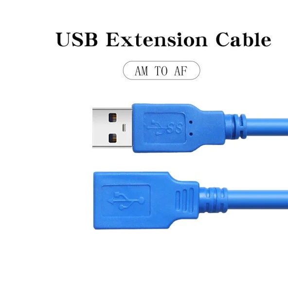 Ancheyn USB 3.0 Dişi Erkek Uzatma Uzatıcı Ara Bağlantı Kablosu 1 Metre 4626 - 4