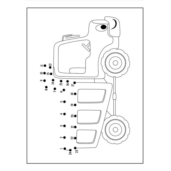 İş Makineleri Noktadan Noktaya Boyama Kitabı (70 Boyama) - 6
