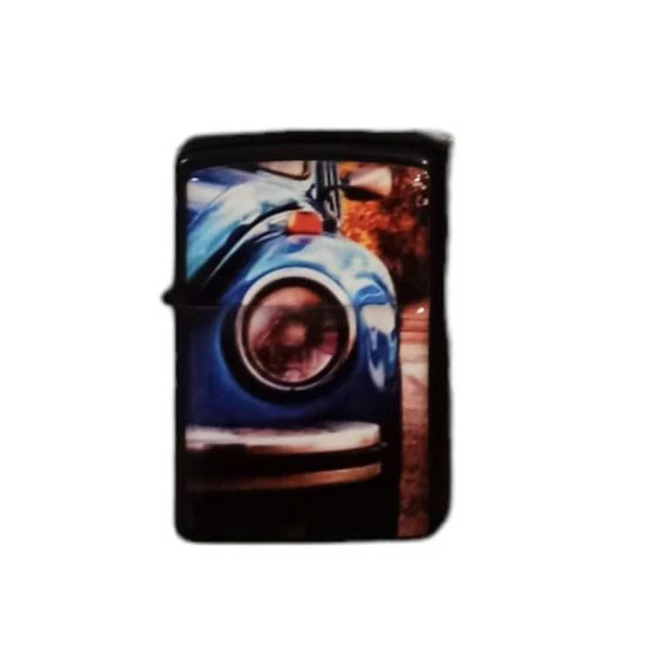 Damla Baskılı Zippo Çakmak + Benzin Kayı WW Mavi