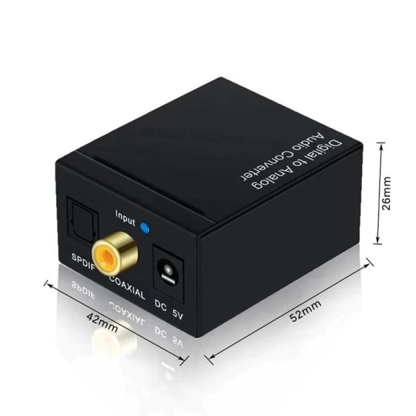 Dijital to Analog 3.5 mm Optik Ses Tos Çevirici Dönüştürücü Adaptör 5057 - 4