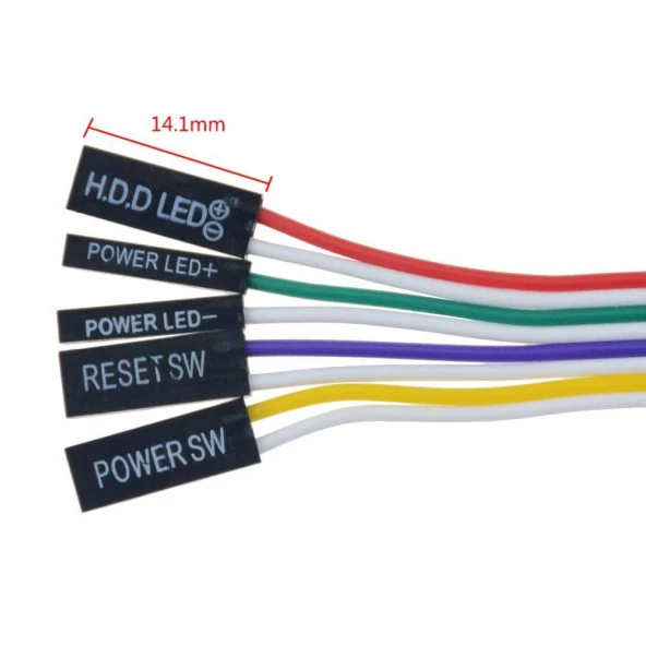 Ancheyn Ana Kart Power Kablosu Led Işıklı Reset Açma Kapama Butonu Kablosu On Off Switch 5064 - 4