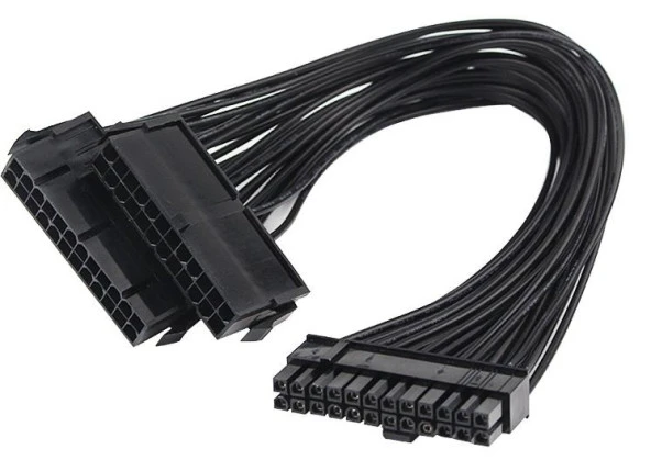 Ancheyn Güç Kaynağı Çoklayıcı 24 Pin Atx Dual PSU Çoklayıcı Adaptör Anakart Mining Kablosu 5145 - Resim 4