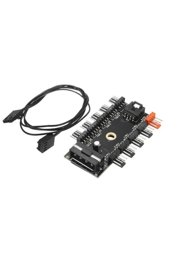 Fan Çoklayıcı Adaptör ve Kablosu 10 Port Fan Power Ide Switch Pwm Çoğaltıcı Hub 4337 - 2