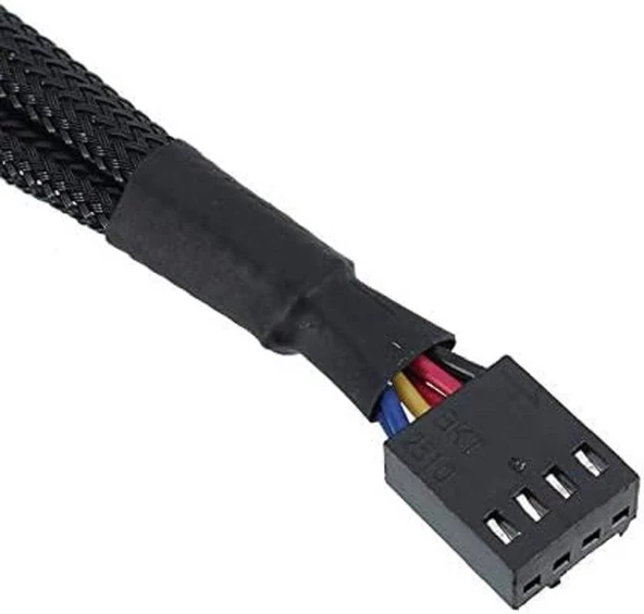 Fan Çoklayıcı 2 Port Y Pwm 4 Pin Splitter Çoklayıcı Switch Kablosu 5025 - Resim 7