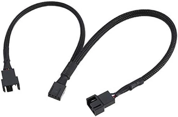 Fan Çoklayıcı 2 Port Y Pwm 4 Pin Splitter Çoklayıcı Switch Kablosu 5025 - Resim 4