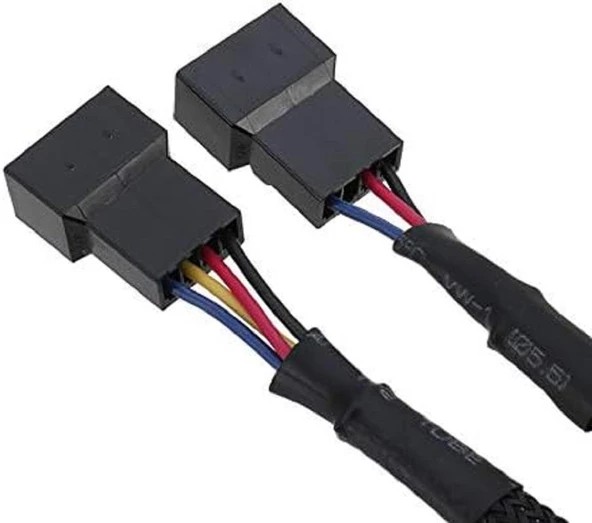 Fan Çoklayıcı 2 Port Y Pwm 4 Pin Splitter Çoklayıcı Switch Kablosu 5025 - Resim 6
