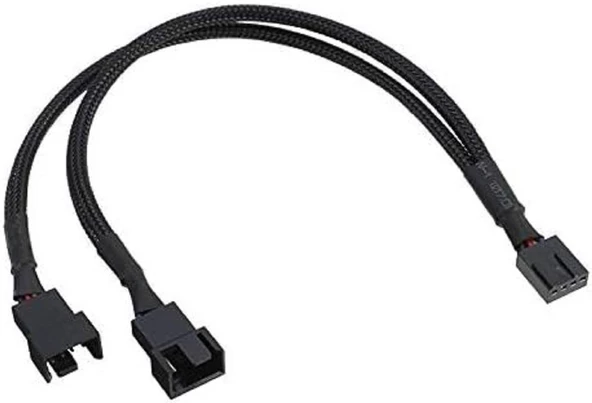 Fan Çoklayıcı 2 Port Y Pwm 4 Pin Splitter Çoklayıcı Switch Kablosu 5025 - Resim 3
