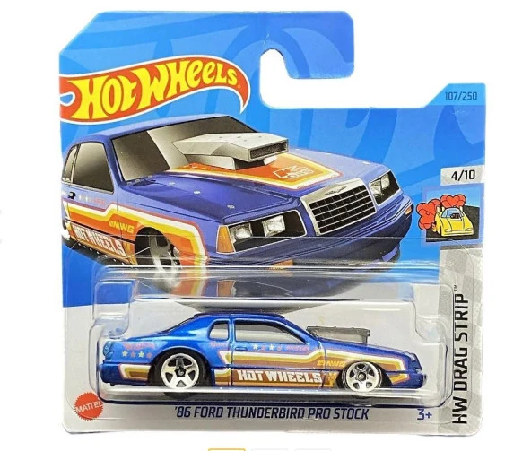 Hot Wheels 86 Ford Thunderbird Pro Stock 4/10 107/250 Model Araba