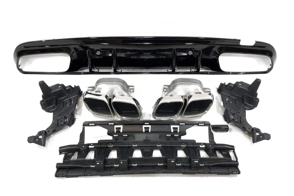 AUTOGP Mercedes w205 makyajlı c63 arka difüzör ve egzoz ucu krom 2019+ ürün görseli 1