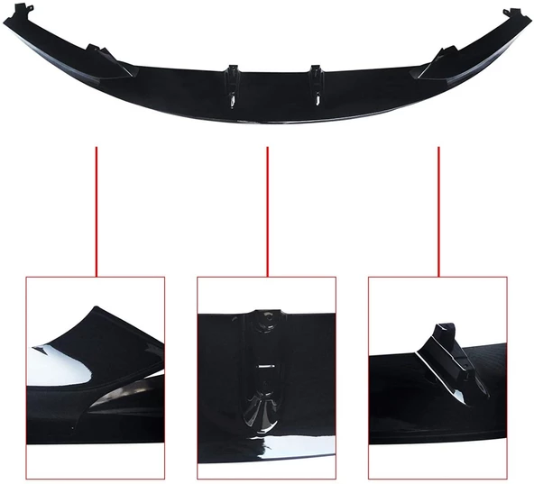 AUTOGP Bmw F22 ön tampon altı lip m-performance parlak siyah - 3