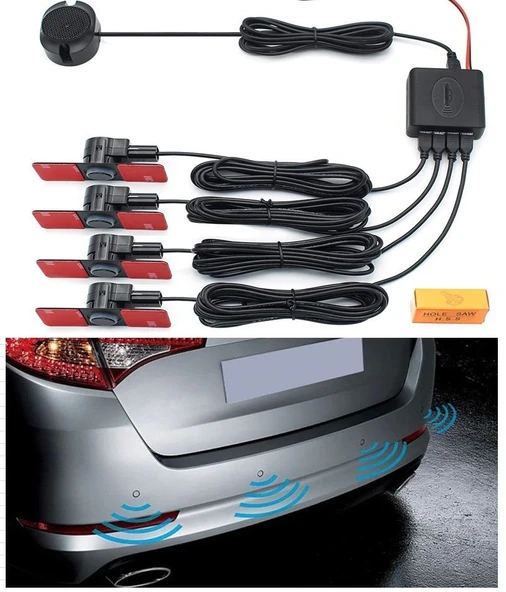 NİKEN Araç geri park sensörü oem göz model ses ikazlı gri niken - 2