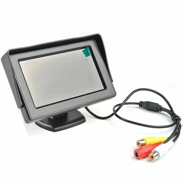 AEM Araç geri park sensörü monitör ve kameralı ses ikazlı beyaz göz - 2